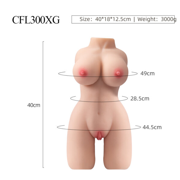 Size of Crave for Love Light Skin Torso Doll CFL300XG