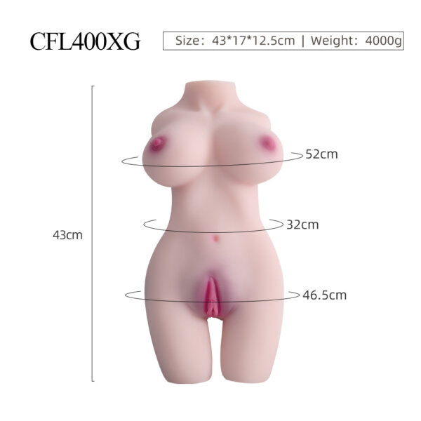 Size of Lifelike Half Body Adult Doll CFL400XG