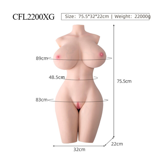 Size of Crave for Love Female Doll Torso CFL2200XG